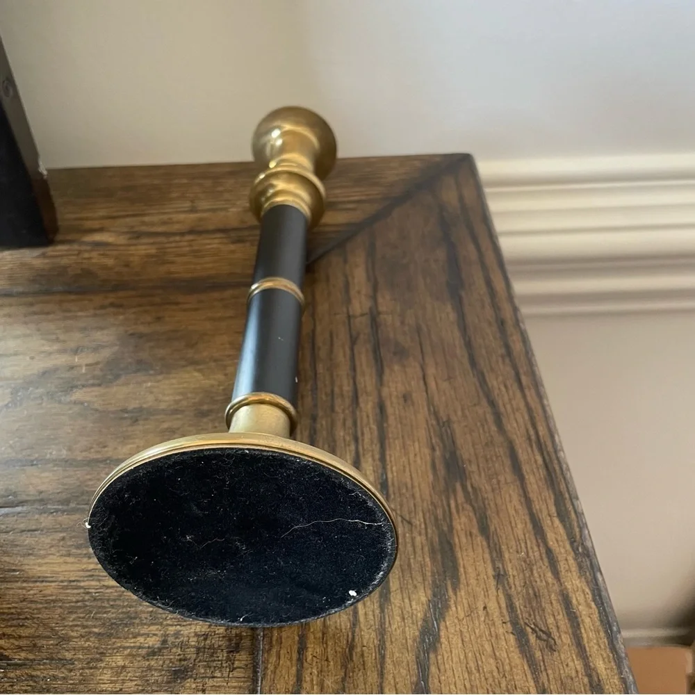 Vintage Brass  Candlestick Holder,  10”H x 3”b